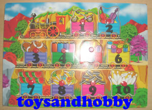 JIG09 - TRAIN NUMBERS WOODEN PUZZLE