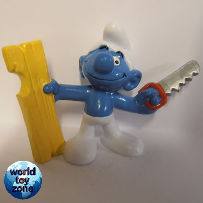 The Smurfs Handy Blue Smurf Plush Stuffed Toy Carpenter Pencil